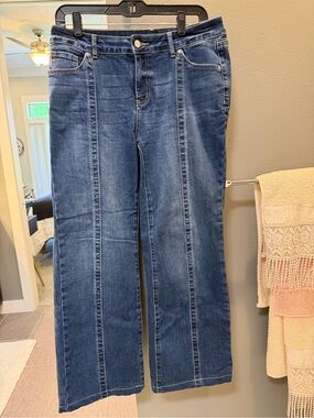 High-Rise Wide-Leg Jeans in Dark Blue